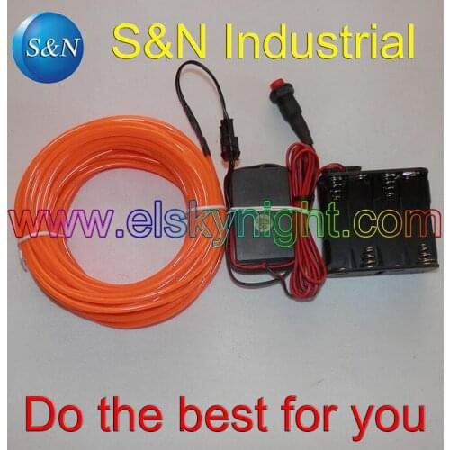 Orange 3.2MM 15M EL Wire with professional tron dance El inverter for Christmas decoration free shipping