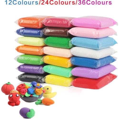 36 Color Air Dry Light Clay With 3 Tool Pop It Colorful Plasticine Polymer Creative DIY Clay Toy Kid Girl Birthday Gift