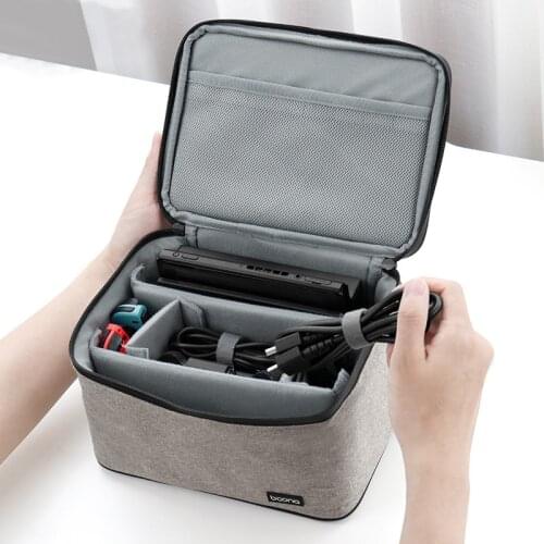 Portable Cable Digital Storage Bag Travel Earphone Charger Wires Organizer Shockproof Diving Fabric Cable Case Pouch Accessories