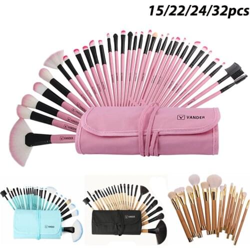Vanderlife Professional 32pcs Makeup Brushes Eye Shadow Lip Brush with Bag Synthetic Hair pinceaux maquiagem