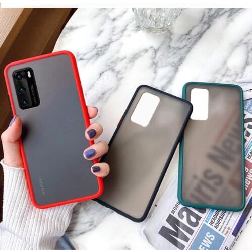 Translucent Shockproof Phone Case For Huawei Honor V40 V30 Pro 10X Lite 20S Soft Frame Skin Feel Cover For Huawei P40 P30 Pro
