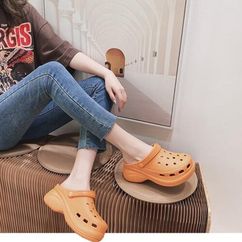 Summer Women Shoes Quick Dry Wedges Platform Garden Shoes Beach Sandals Home Slippers Thick Sole Increased Flip Flops for Women