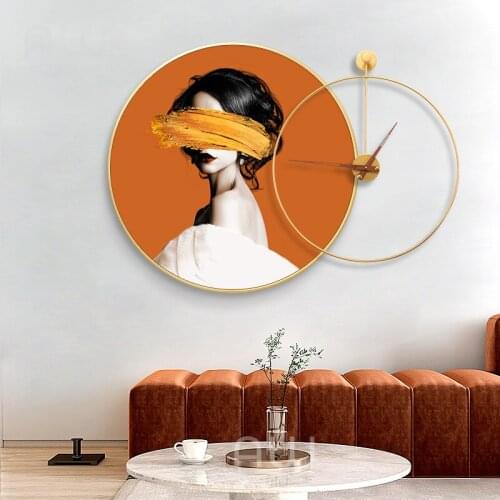 Modern Painting Wall Clocks Wall Sticker Crafts Home Livingroom Wall Hanging Decoration Lobby Hotel Club Wall Mural Ornaments