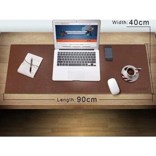 Waterproof Leather Desk Pad for Mouse Laptop Keyboard Portable Mice Mat Soft Business Office Home Large Size Table Pad 90x40cm