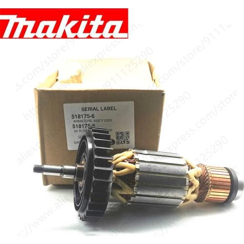 Armature Rotor For Makita GA7060 GA7060R GA7061 GA7061R GA7062 GA9060 GA9060R GA9061 GA9061R GA9062 518175-6