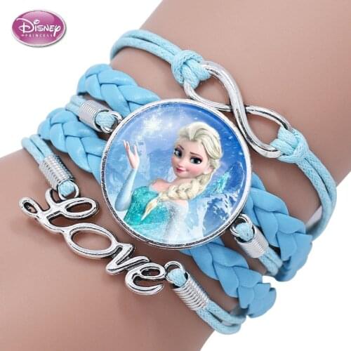 28 Styles Disney Make Up Jewelry Frozen 2 Elsa Anna Princess Cartoon Bracelet Action Figure Toys Lovely Wristand Girl Gifts Toys