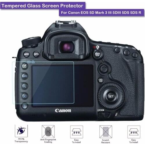 9H Hardness Premium Tempered Glass LCD Screen Protector Shield Film For Camera Canon EOS 5D MKIII/5D MK IV/5DS/5DSR Accessories