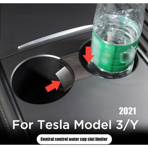 Holder Clip For Tesla Model 3 2021 Car Cup Model Y 2021 Car Water Cup Slot Slip Limit Clip ABS Cup Holder Limiter Accessories
