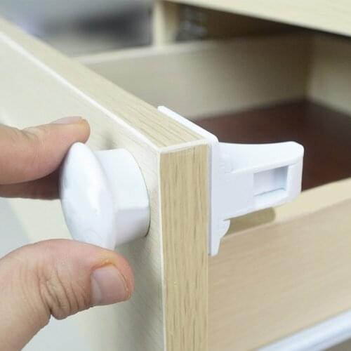 10 Sets Baby Cabinet Safety Lock Set with 2 Keys and 6 Tapes Safety Locks Cabinet Door Drawer Cupboard Lock Baby Care Tools
