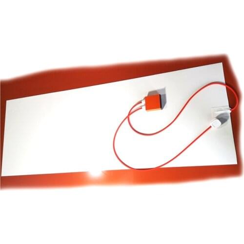 120V 1200W 500*1400*1.5mm White Silicone Heating Plate digital thermostat on wire 2000mm lead wire