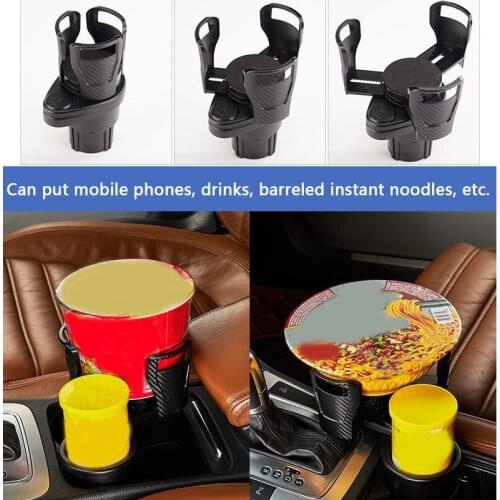 2 in 1 Cup Holder Slip-Proof 360 Degree Rotating Multifunctional Cup Holder with 16Pcs Sponge Mat