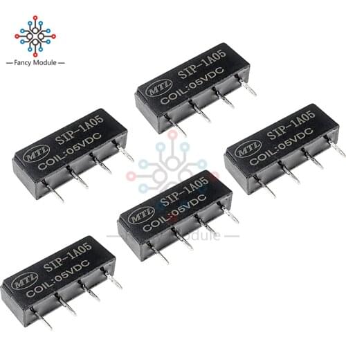 5PCS 5V Relay SIP-1A05 Reed Switch Relay For PAN CHANG Relay 4PIN New