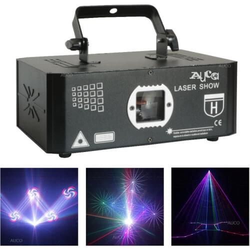 500mW DMX512 3D Animation Projector RGB Laser Music Scanner Light For Disco Party DJ Stage Effect Lighting Sound Auto 10 IN 1