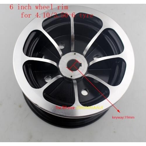 Lightning shipment 6 inch wheel hub for 4.10/3.50-6 tyres inner tube 6"ATV kart car Scooter Snow sweeper rims good quality