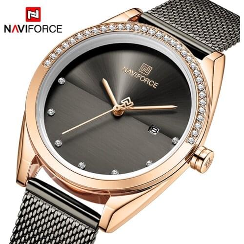 Top Brand NAVIFORCE Fashion Ladies Watches Date Waterproof Quartz Casual Clock Luxury Wristwatch For Women Girl Relogio Feminino