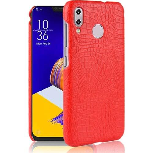 For Asus ZenFone 5Z ZS620KL ZS 620KL Case Crocodile Pattern Hard PC+PU Leather Back Cover Case for Asus ZS620KL Phone Hard Cover