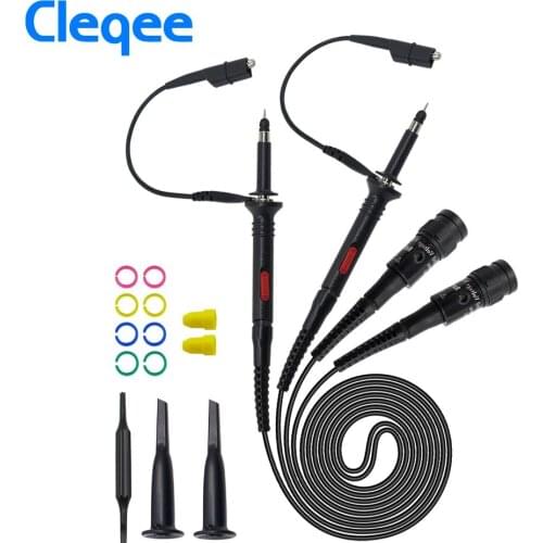 Cleqee High quality P2000 Series DC-60MHz~200MHz Oscilloscope Probe X1/X10 P2060 P2100 P2200 BNC Test Lead kit