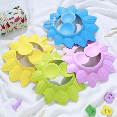 Baby Safe Shampoo Shower Bathing Cap Bath Protect Adjustable foam Soft Cap For Kids Wash Hair Shield Children Bathing Hat