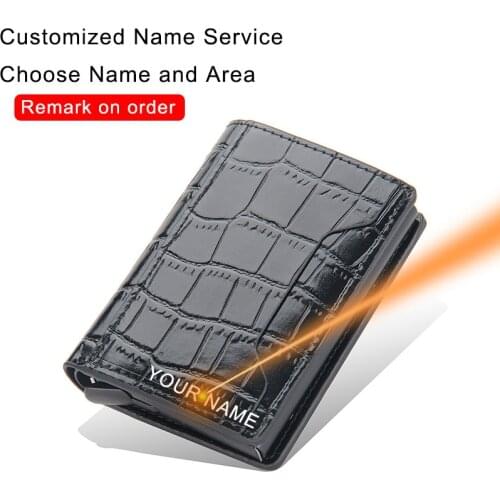 DIENQI New Anti Rfid Card Holder Wallets Men Bank Credit Cardholder Case Male Metal Smart Magic Hardware Minimalist Wallet Pouch