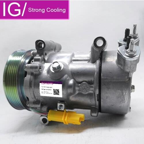For Sanden SD6V12 Compressor peugeot 206 307 Citroen Fiat 1449 1450 6453XJ 6453QG 6453QE 6453Q 9655191680 9671456680 9655191580