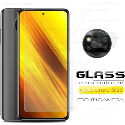 For poco x3 nfc global version xiaomi smartphone screen protector tempered glass on xiomi xaomi xiami mi pocophone x 3 3x pocox3