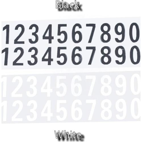 Car or House Door Street Address Mailbox Number Digits Numeral Car Room Gate Vinyl Decal Reflective Stickers White Black