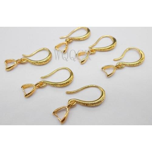 100X Lot Jewelry Findings 925 Silver/18K Gold DIY Jewelry Making Earrings Matte Surface Clip Hooks Earring Making Supplies