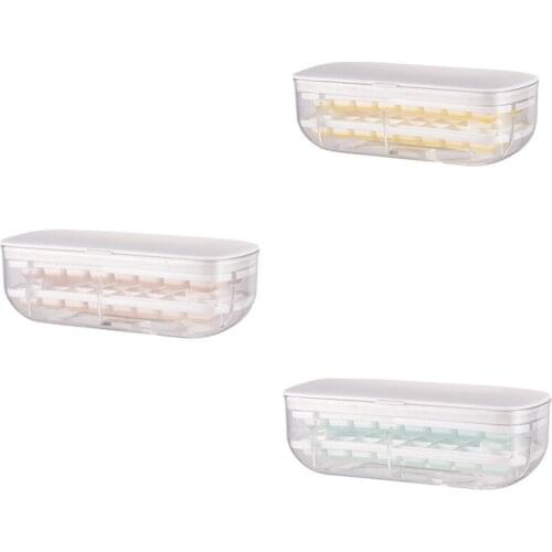 HOT-Freeze Ice Mold Ice Box Ice Tray Quick Freezer with Lid Refrigerator Homemade Ice Hockey Ice Box Creative