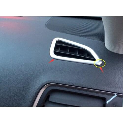 Lapetus Car Styling Air Conditioning Outlet Vent Frame Cover Trim 4 Pcs / Set Fit For Subaru Outback 2015 2016 ABS