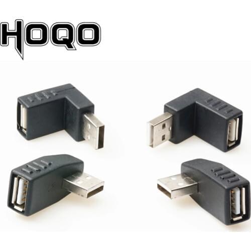 Left/Right/UP/Down Angle 90-Degree USB 2.0 Male 90 Angled USB Female to Male Adapter Cable