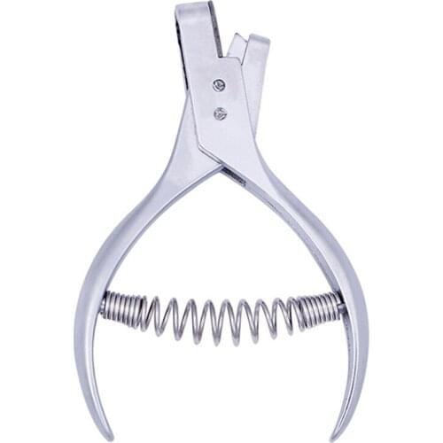 LMDZ Handhold Stainless Steel Slot Puncher ID Card Photo Badge Hole Label Punching Tool for Leather Craft Punches DIY Hand Tools