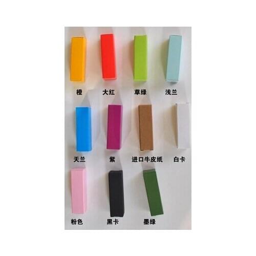Lot of 100pcs GIFT BOX 2*2*7.1cm MIXED COLOR 350g PAPER PACKING DIY LIP BALM INHALER TWIST PEN LIPSTICK WRAP EMPTY