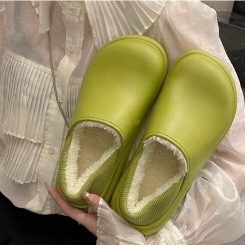 2021 women/men new feces feeling winter EVA home cotton slippers for indoor and outdoor wear thick-soled big toe bag