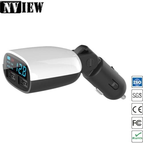 NVIEW Car-charger Dual USB Ports 2.1A 12V 5V Car USB Charger For Xiaomi Roidmi 2s Samsung Iphone 5s 4s 6 7 Mobile Phone Charger