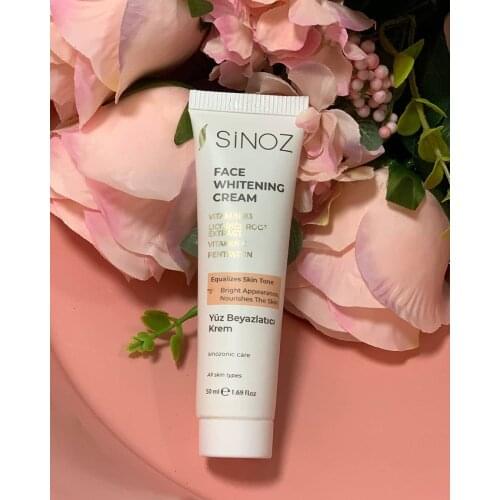 Sinoz Face Whitening Cream Acne Treatment Oil Control Moisturizing Daily Care Vitamin Actives Equalizes Skin Tone Care Vitamin C