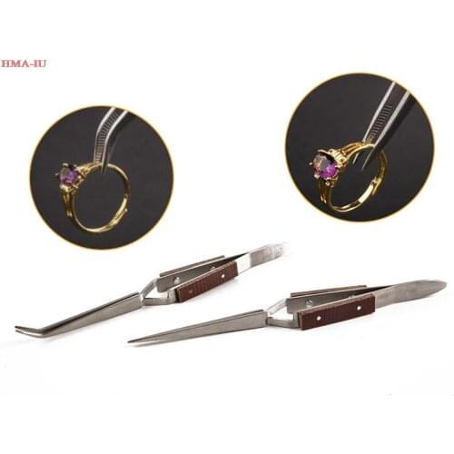 1Pc Stainless Steel Cross Locking Lock Tweezers Self-Locking Jewelry Soldering Craft Repair Hand Tool Corrosion Resistant New