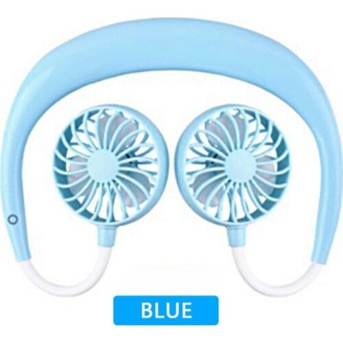 Hands-free Neck Band Hands-Free Hanging USB Rechargeable Dual Fan Mini Air Cooler Summer Portable