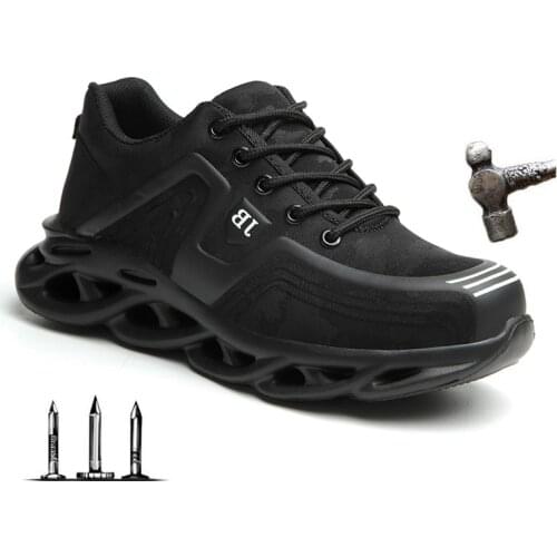 Drop shipping Steel Toe Work Shoes Fashion for Men Women Sneaker Ultralight Mesh Industial Safety shoes Plus size 35-48