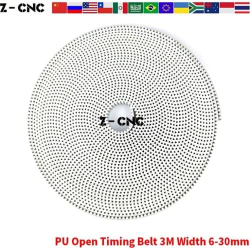 PU Open Timing Belt HTD3M Width 5mm - 30mm Drag Transmission Belt for Machine Motion System 3M Polyurethane