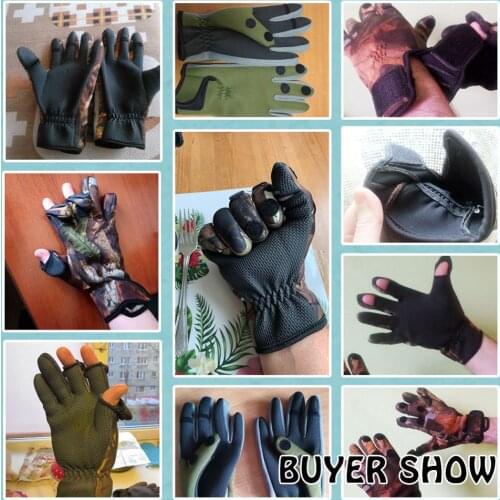 Three or Two Fingers Cut Anti-slip Climbing Glove Hiking Camping Riding Gloves