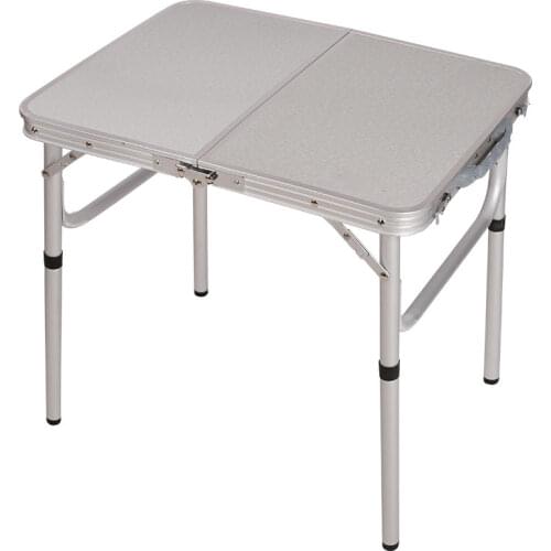 Outdoor folding table small outdoor aluminum alloy high and low two-port por simple picnic