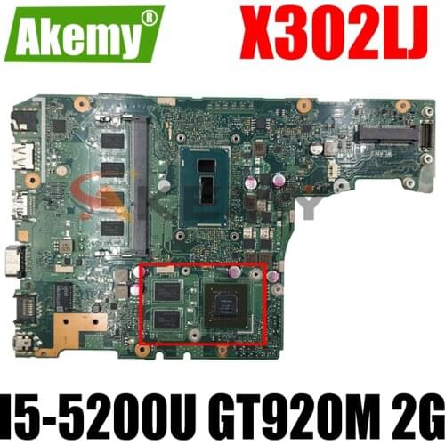 X302LJ MAIN_BD._4G/I5-5200U/AS V2G I5-5200U 4GB RAM GT920M 2G Motherboard For ASUS X302L X302LA X302LJ Laptop Mainboard Test ok