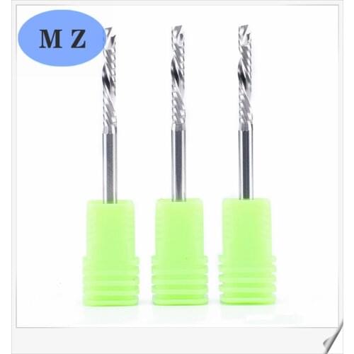 10pcs AAA Up Down Cut 3.175 4mmSingle Flute Solid Carbide CNC Router Endmill Compression Wood Tungsten End Milling Cutter Tool