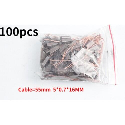 100pcs For Honda Toyota Electric Generator Car Alternator Carbon Brush High Copper 5*0.7*16mm