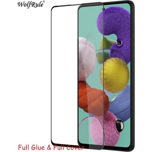 2pcs LCD Screen Protector For Samsung Galaxy A51 Full Glue Glass For Samsung A51 Full Cover Tempered Glass SM-A515FN Phone Film