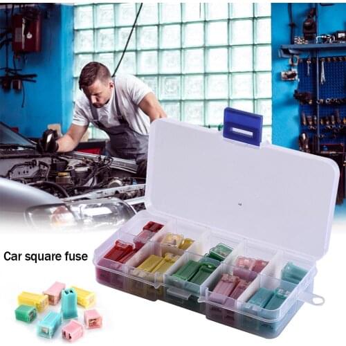 30pcs/box 20A-60A F2828-Z PAL Fuse Mini ABS Copper Long Female Fuse Link Jcase FMX PAL Cartridge Fuse Kit For Auto Car