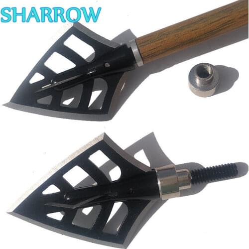 6PCS Archery Arrowhead Stainless Steel 125Gr Broadhead Arrow Target Points Shooting Tips Hunting Arrow Heads Archery Accessory