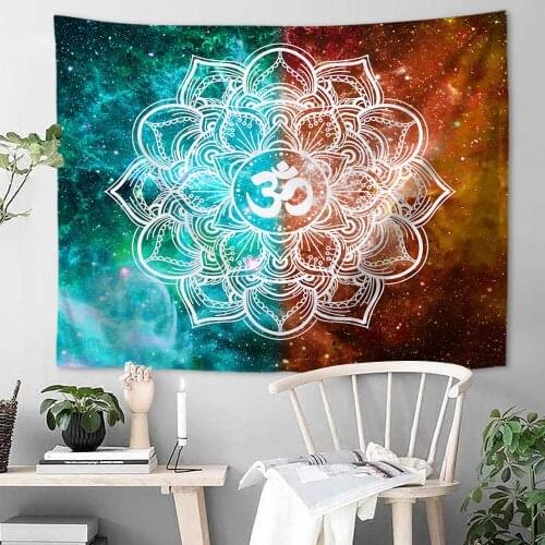 Bohemian Mandala Printed tapestry wall blanket Mysterious Account Meditation Elephant background cloth beach towel Home room dec