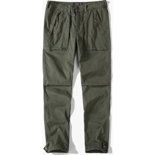 Spring New Mens Cotton Work Clothes Pants Outdoor Trekking Working Climbing Camping Hiking Fashion Casual Loose Sports Trousers