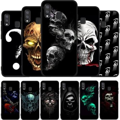 Grim Reaper Skull Skeleton Black Phone Case For Samsung Galaxy A71 A51 A41 A31 A20E A10 A20 A40 A50 A70 M30S M20 A7 A8 A9 2018